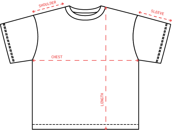 Rodeo—Project Tee measurement guide