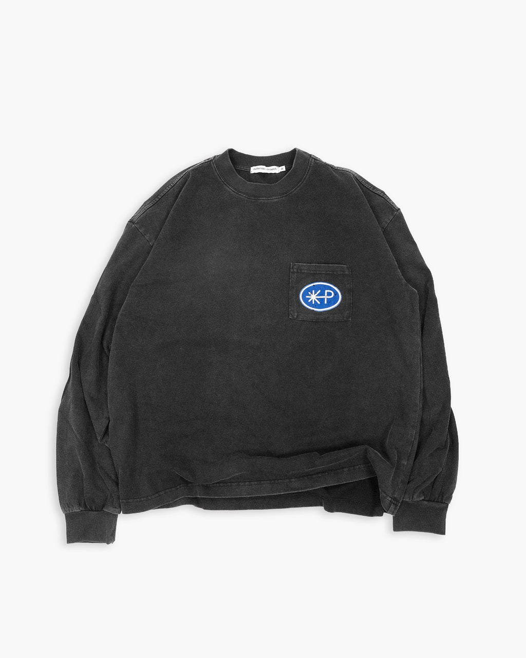 Garment Washed Boxy Long Sleeve